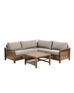 Asther Modern Outdoor 5 Piece Deep Seating Group With Cushion