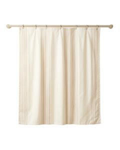 Reed Bridge Shower Curtain Hanging Flat From A Plain Rod - Cream (synthetic illustration; no displayed measurements)