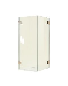 `` Aqua Ultra 44.75 '' '' W X 72 '' '' H Hinged Frameless Shower Door With Clearmax Technology `` (synthetic illustration; no displayed measurements)