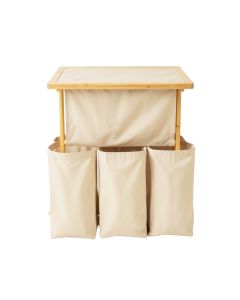 Birch Branch Laundry Sorting Station With Plain Removable Bags - Beige (synthetic illustration; no displayed measurements)