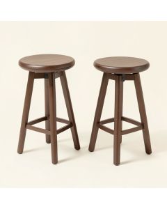 2 Piece Outdoor Swivel High Bar Stools (synthetic illustration; no displayed measurements)