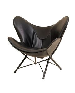 26 '' Wide Genuine Leather Butterfly Chair (synthetic illustration; no displayed measurements)
