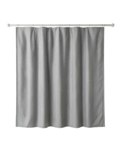 Meadow Crossing Shower Curtain Hanging Flat From A Plain Rod - Gray (synthetic illustration; no displayed measurements)