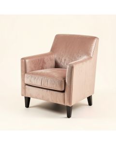 Tower Place Upholstered Arm Chair In Rose-Gold (synthetic illustration; no displayed measurements)