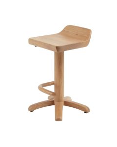 Grigor Swivel Solid Wood Adjustable Height Bar Stool (synthetic illustration; no displayed measurements)