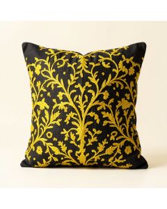 Ayesha Curry Embroidered Ogee Linen Throw Pillow (synthetic illustration; no displayed measurements)