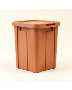 Maple Arc Closed Outdoor Storage Box - Terracotta (synthetic illustration; no displayed measurements)