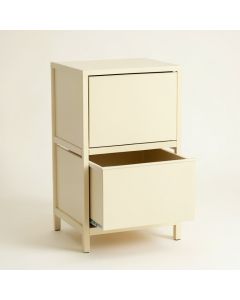 Linden Dale Freestanding Pull-Out Hamper Cabinet - Cream (synthetic illustration; no displayed measurements)