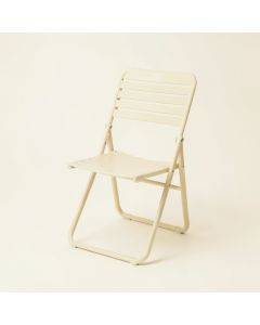 Clay Dell Folding Outdoor Chair - Ivory (synthetic illustration; no displayed measurements)