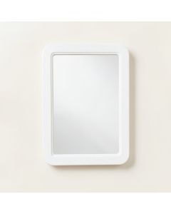 Fern Crest Framed Wall Mirror - White (synthetic illustration; no displayed measurements)