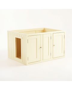 Holly Brook Empty Furniture-Style Litter Enclosure - Ivory (synthetic illustration; no displayed measurements)