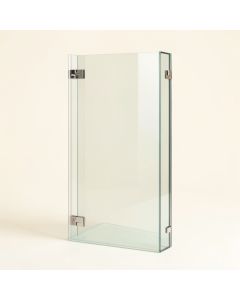 Kinkade Xl 28.25 '' W X 80 '' H Hinged Frameless Shower Door (synthetic illustration; no displayed measurements)