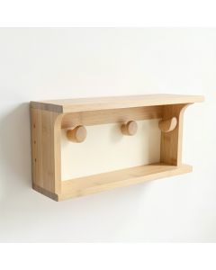 Briar Bluff Wall-Mounted Entryway Organizer Shelf - Cream (synthetic illustration; no displayed measurements)