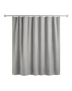 Aspen Branch Shower Curtain Hanging Flat From A Plain Rod - Gray (synthetic illustration; no displayed measurements)