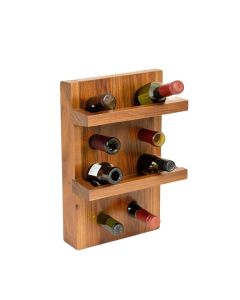 Joetta Wine Not 6 Bottle Wall Mounted Wine Bottle And Glass Rack