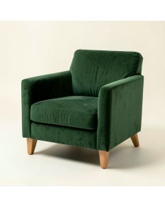 25.625 '' Wide Velvet Armchair (synthetic illustration; no displayed measurements)