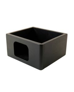 Linden Crossing Empty Furniture-Style Litter Enclosure - Black (synthetic illustration; no displayed measurements)