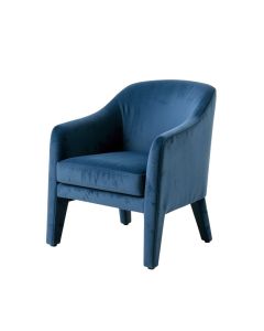 Froholdt Velvet Side Chair In Blue (synthetic illustration; no displayed measurements)