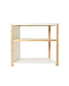 Stone Arc Low Bookcase - White
