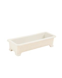 Ridge Bend Empty Railing Planter With Integral Brackets - White