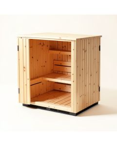 8 - Person Indoor Traditional Steam Sauna (synthetic illustration; no displayed measurements)
