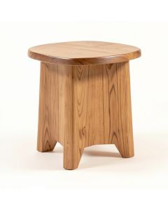 Ewan Solid Wood Drum End Table (synthetic illustration; no displayed measurements)