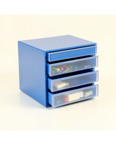 Summit Crest Small-Parts Storage Drawer Cabinet - Blue (synthetic illustration; no displayed measurements)