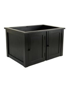 Moss Bluff Empty Furniture-Style Litter Enclosure - Black (synthetic illustration; no displayed measurements)