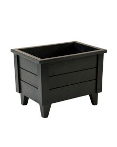 Willow Crest Empty Raised Planter - Black