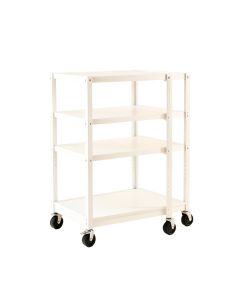 Slate Brook Empty Rolling Workshop Cart - White