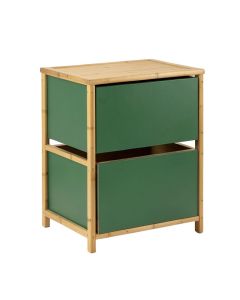 Hazel Canyon Freestanding Pull-Out Hamper Cabinet - Green (synthetic illustration; no displayed measurements)