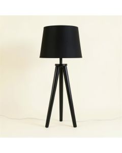Meadow Canyon Floor Lamp With A Plain Fabric Shade - Black (synthetic illustration; no displayed measurements)
