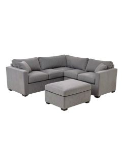 Hager 119 '' Wide Chenille Right Hand Facing Sectional With Ottoman