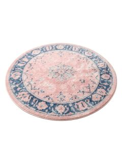 Round Amada Shag Pink/Blue Area Rug