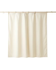 Birch Crest Shower Curtain Hanging Flat From A Plain Rod - Cream (synthetic illustration; no displayed measurements)