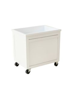Hill Brook Empty Rolling Workshop Cart - White