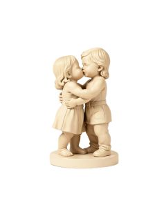 Young Sweethearts Kissing Children Garden Statue