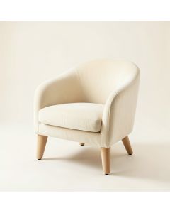 Hill Dell Upholstered Armchair - Cream (synthetic illustration; no displayed measurements)