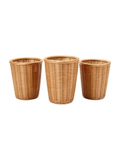 Heiden 3 - Piece Polyrattan Cachepot Set