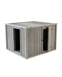 Meadow Crest Empty Furniture-Style Litter Enclosure - Gray