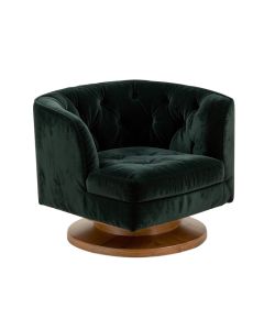 Kiowa 27.19 '' Wide Tufted Velvet Swivel Papasan Chair (synthetic illustration; no displayed measurements)