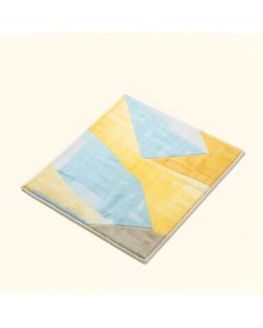 Trapezoids Plum/Yellow/Light Blue Area Rug (synthetic illustration; no displayed measurements)