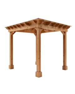 Tignall 10 Ft. W X 4 Ft. D Solid Wood Pergola