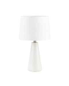 Slate Bend Table Lamp With A Plain Fabric Shade - White (synthetic illustration; no displayed measurements)