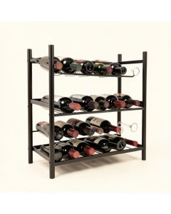 Floyd 24 Bottle Floor Wine Bottle And Glass Rack (synthetic illustration; no displayed measurements)