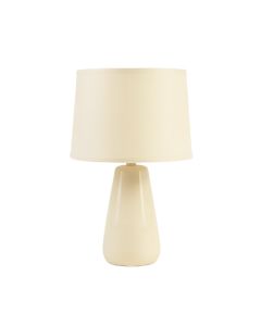 Shore Bend Table Lamp With A Plain Fabric Shade - Ivory (synthetic illustration; no displayed measurements)
