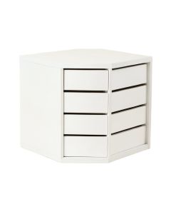 Brook Bluff Small-Parts Storage Drawer Cabinet - White (synthetic illustration; no displayed measurements)