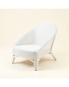 Laurel Bridge Outdoor Lounge Chair - White (synthetic illustration; no displayed measurements)