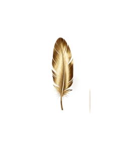 Fashion And Glam Royal Gold Feathers - Graphic Art Print (synthetic illustration; no displayed measurements)