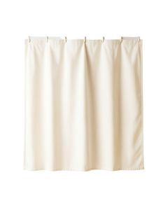 Reed Bend Shower Curtain Hanging Flat From A Plain Rod - Ivory (synthetic illustration; no displayed measurements)